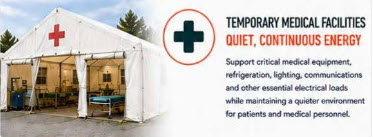 Flux Ember powering a temporary medical facility