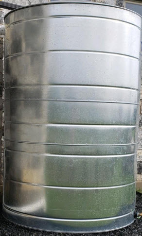 500-gallon potable water storage tank